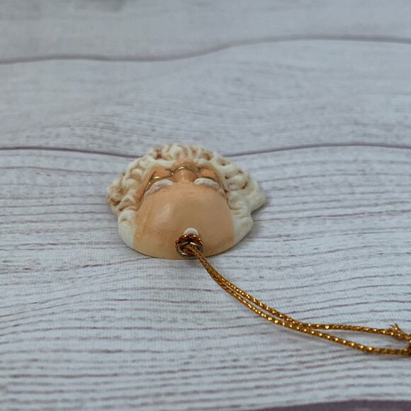 Santa Clause Face with Glasses Christmas Ornament and Magnet Plastic 2 5/8" H - Picture 4 of 11